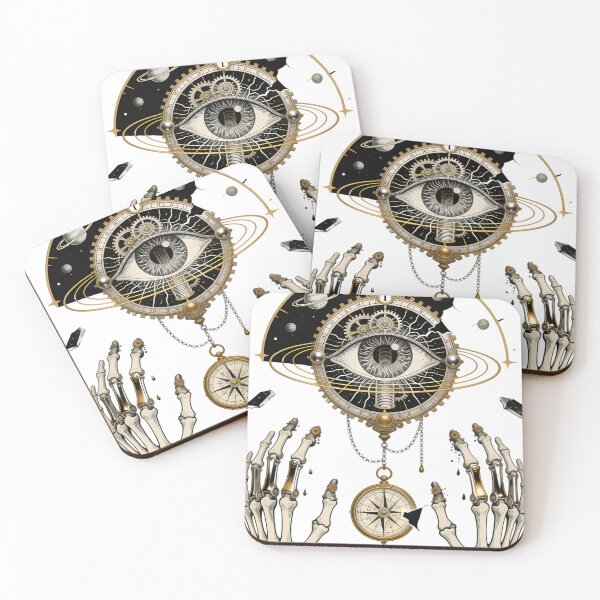 Item preview, Celestial Eye Reliquary — Occult Mechanical Gothic Engraving designed and sold by Yujanne.