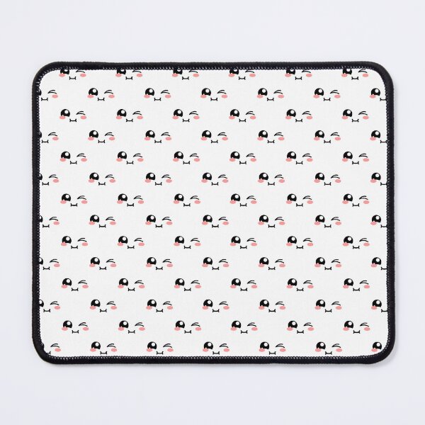 Item preview, Cute kawaii blushing joyful winky chubby face pattern designed and sold by BlushyPrint.