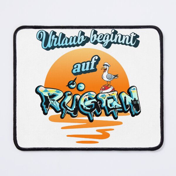 Item preview, Rügen Holiday Design – Graffiti Skyline & Funny Seagull designed and sold by HoshisWorld2018.