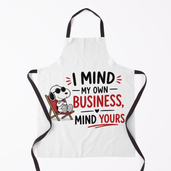 Item preview, Mind Your Business – Funny Minimalist Quote with Cool Cartoon Dog designed and sold by Fabrifrank.