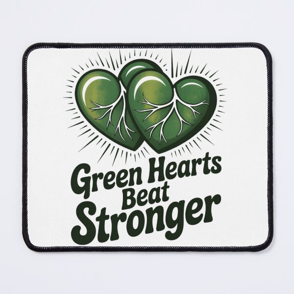Item preview, Green Hearts Beat Stronger – Pro Earth Nature Heart Graphic T-Shirt V1 designed and sold by proearth2022.