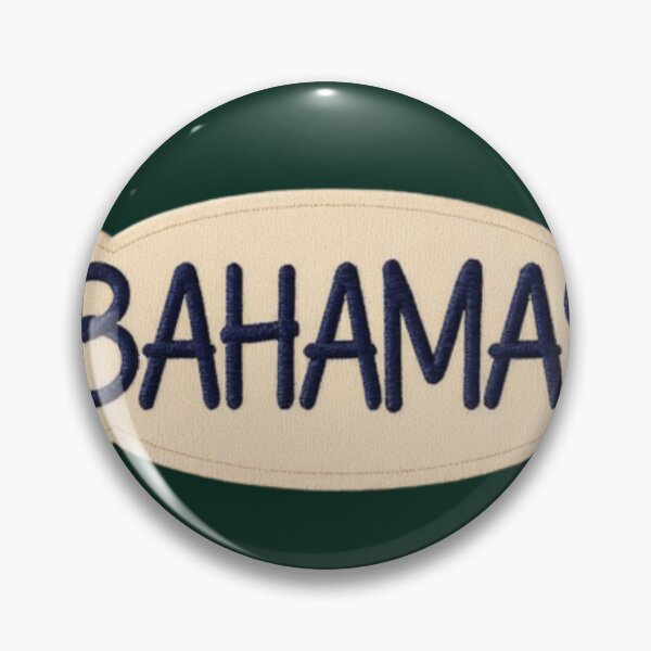 Item preview, Bahamas Navy Blue Embroidered Patch Typography on Cream Background designed and sold by PACS0011.