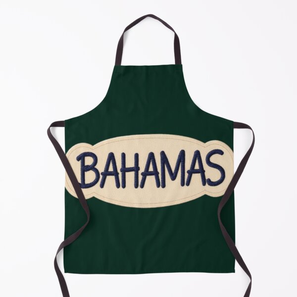 Item preview, Bahamas Navy Blue Embroidered Patch Typography on Cream Background designed and sold by PACS0011.