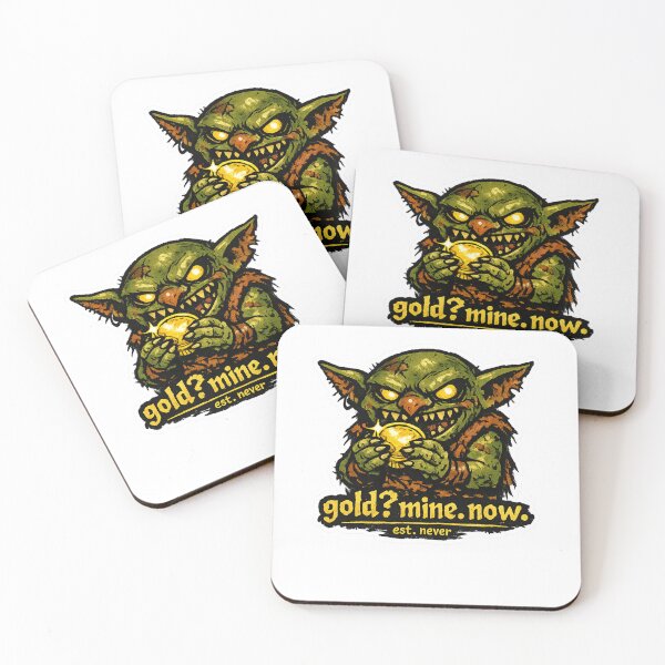 Item preview, Gold? Mine. Now. Sticker — Goblin Meme Fantasy Goblincore Geek Decal designed and sold by CosyCush.