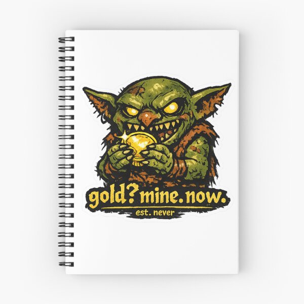 Item preview, Gold? Mine. Now. Sticker — Goblin Meme Fantasy Goblincore Geek Decal designed and sold by CosyCush.