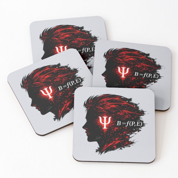 Item preview, Psychology Art – Psi Symbol Mind Design | Behavior = f(P,E) | Dark Red Aesthetic designed and sold by PERSPECTIVERED.