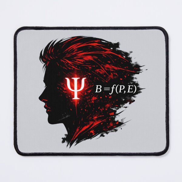 Item preview, Psychology Art – Psi Symbol Mind Design | Behavior = f(P,E) | Dark Red Aesthetic designed and sold by PERSPECTIVERED.