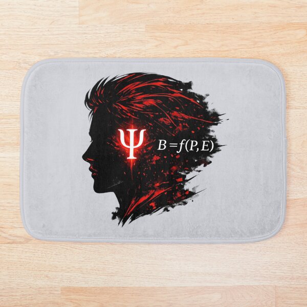 Item preview, Arte psicológico – Diseño mental con el símbolo Psi | Comportamiento = f(P,E) | Estética rojo oscuro designed and sold by PERSPECTIVERED.