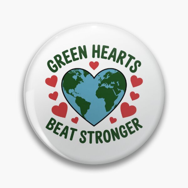 Item preview,  Green Hearts Beat Stronger – Pro Earth Nature Heart Graphic T-Shirt V3 designed and sold by proearth2022.