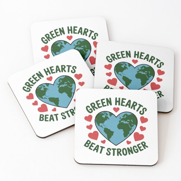 Item preview,  Green Hearts Beat Stronger – Pro Earth Nature Heart Graphic T-Shirt V3 designed and sold by proearth2022.
