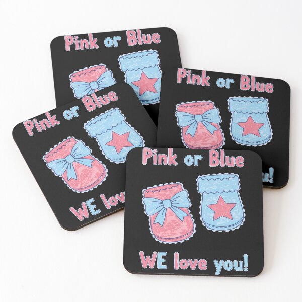 Item preview, Gender reveal Pink Or Blue We Love You Baby Shower designed and sold by LuminOrb.