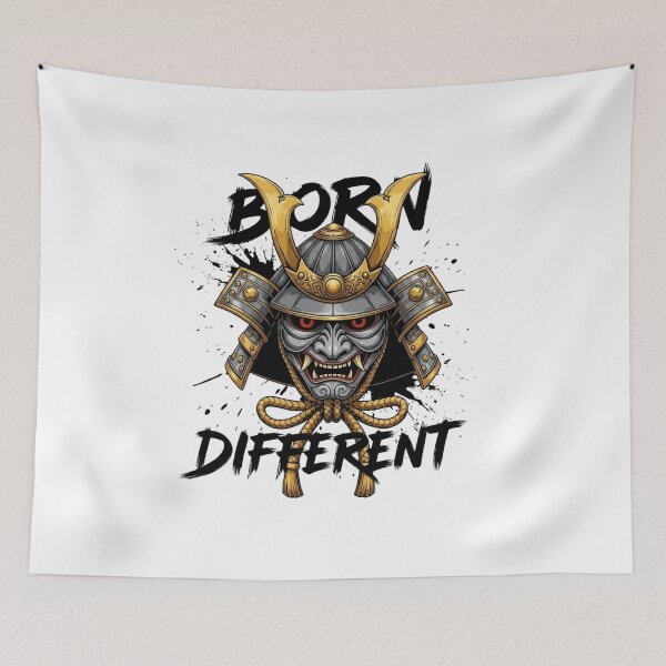 Item preview, Born Different Samurai T-Shirt | Unique Mindset Warrior Tee | Anime Streetwear Graphic Design designed and sold by pradeepvisuals.