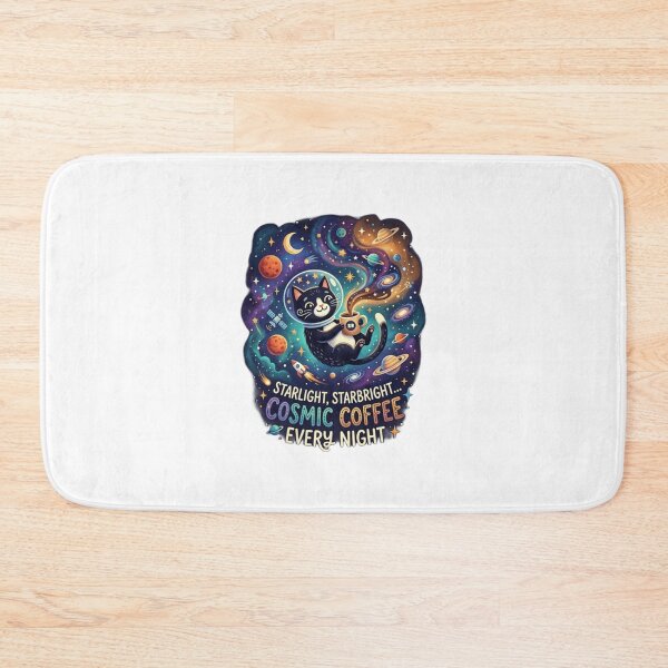 Item preview, Cosmic Coffee Cat: Starlight Starbright Night designed and sold by Csstoree.