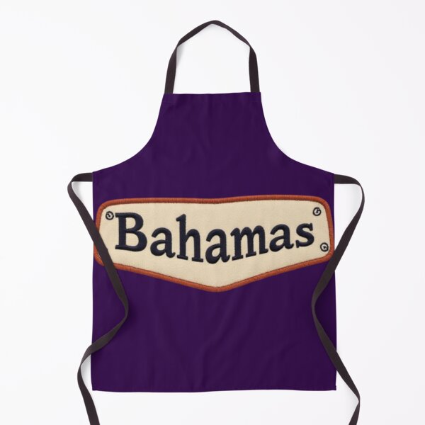 Item preview, Bahamas Navy Blue Embroidered Patch Typography on Cream Background designed and sold by PACS0011.