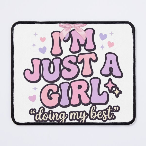 Item preview, I’m Just A Girl Doing My Best Sticker | Cute Coquette Aesthetic | Soft Girl Trend | Pink Bow Feminine Sticker designed and sold by CutePlix.