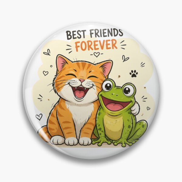 Item preview, Funny Cat & Frog Best Friends | Cute Cartoon Graphic designed and sold by ArtoryNest.