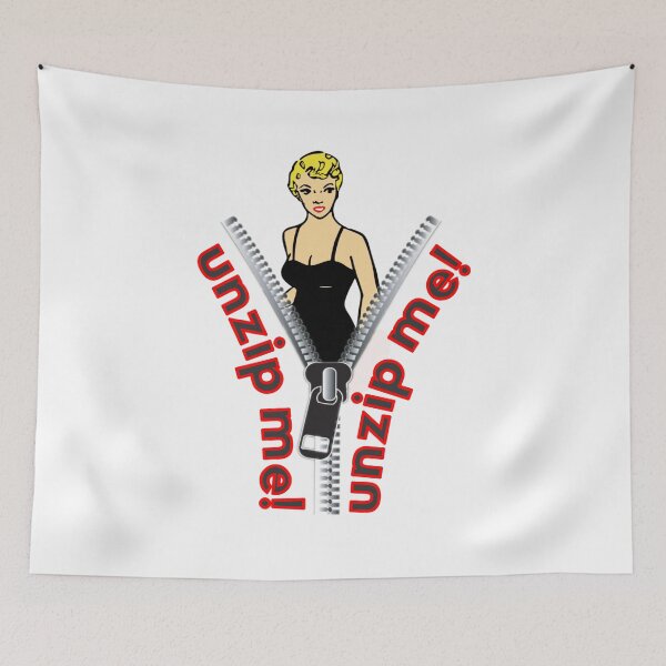 Item preview, Unzip Me Funny Retro Pin-Up Design – Flirty Vintage Zipper Graphic designed and sold by NewManiaGifts.