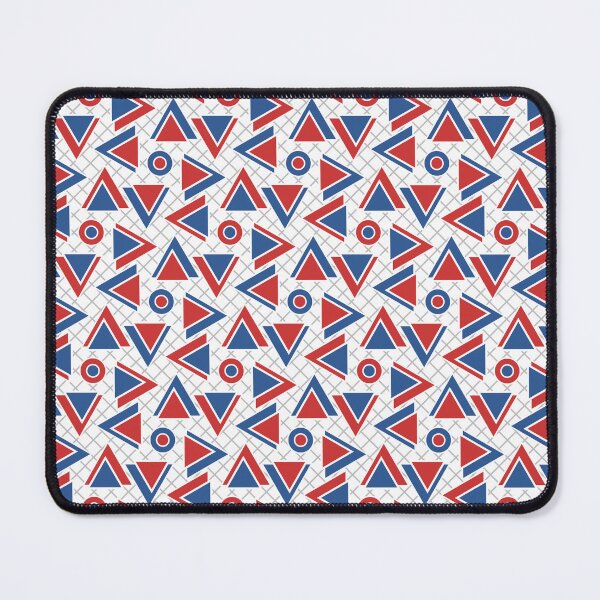 Item preview, Red, blue & white geometric pattern designed and sold by Mint + Midnight.