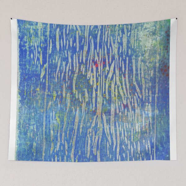 Item preview, Blue Abstract Drip Painting  designed and sold by MaryLOwen85.