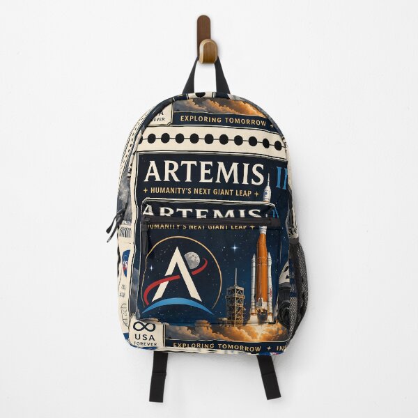 Item preview, Artemis II Moon Mission Vintage Poster | NASA Rocket Launch Ticket Style Space Art designed and sold by Bhaskar Digital Art.