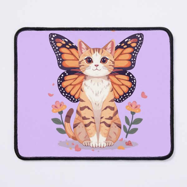 Item preview, Butterfly Wings Cat Art Print – Dreamy Pastel Fairy Cat Gift for Cat Lovers designed and sold by PawsAndWhimsy.