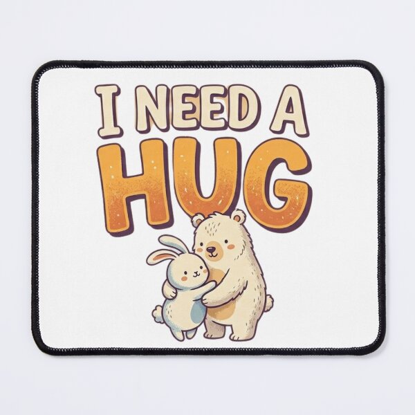 Item preview, I Need a Hug | Retro Typography Quote & Minimalist Statement designed and sold by Wear Sculpt.