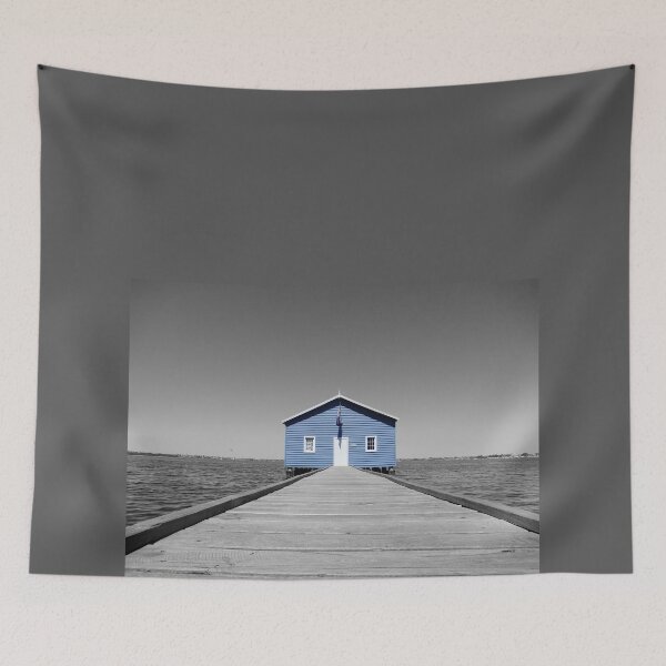 Artikelvorschau, Blue House Splash - Crawley Bootshaus entworfen und verkauft von Lunaqwa.