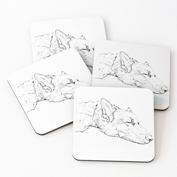 Item preview, Sleeping German Shepherd | German Shepherd Dog Drawing | Cute Dog Line Art Print designed and sold by ArtofDogsbySeb.