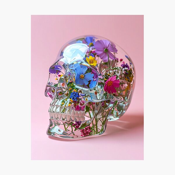 Item preview, Transparent Floral Skull Dream Art designed and sold by BetweenForms.