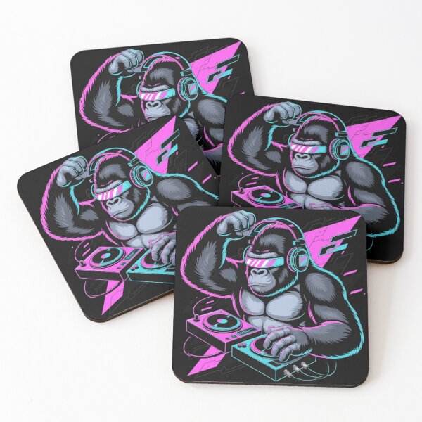 Item preview, Gorilla DJ Shirt - Beast Mode Ape DJ Neon Cyberpunk Design designed and sold by Articline.