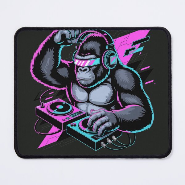 Item preview, Gorilla DJ Shirt - Beast Mode Ape DJ Neon Cyberpunk Design designed and sold by Articline.