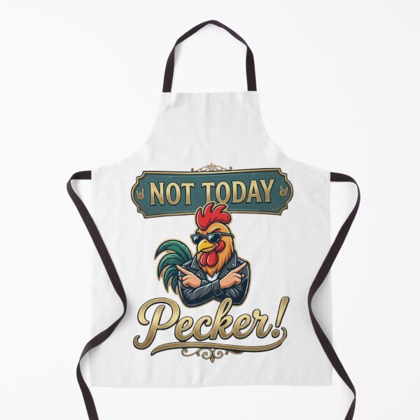 Item preview, Not Today Pecker Rocker Rooster Sarcastic T-Shirt designed and sold by MerchlyMike.