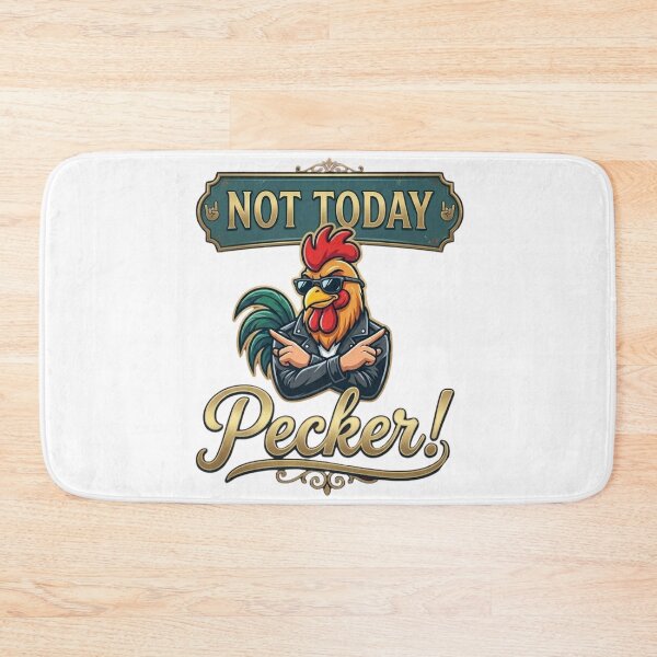 Item preview, Not Today Pecker Rocker Rooster Sarcastic T-Shirt designed and sold by MerchlyMike.
