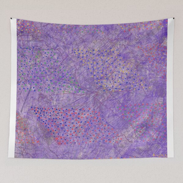 Item preview, Abstract Purple Map- Shrewsbury  designed and sold by MaryLOwen85.