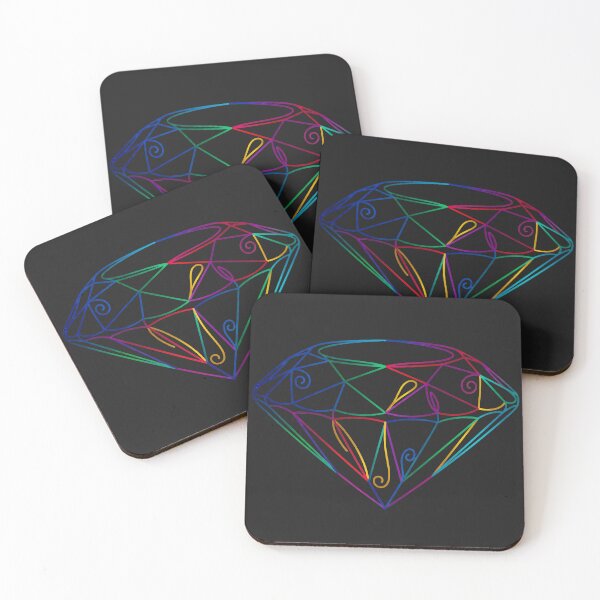 Item preview, Colorful Geometric Diamond Line Art Design designed and sold by PixorStudio.