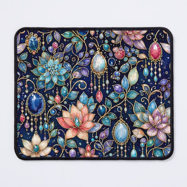 Item preview, Luxurious jewelry flowers watercolor vector seamless diamond pattern designed and sold by Kentala.