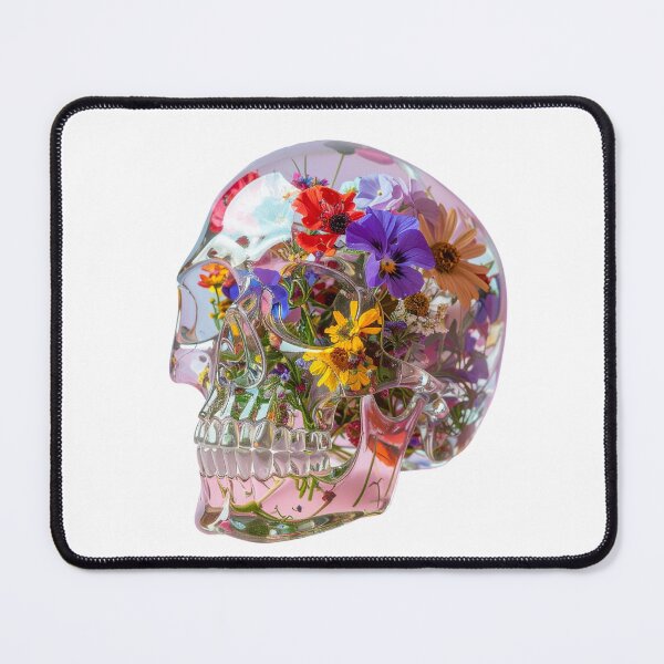 Item preview, Colorful Botanical Skull Illustration designed and sold by BetweenForms.