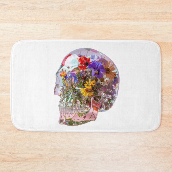 Item preview, Colorful Botanical Skull Illustration designed and sold by BetweenForms.