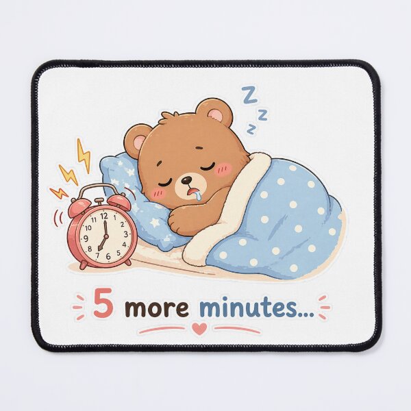 Item preview, Sleeping Bear Alarm Five More Minutes Mood designed and sold by Sadia  Jannat.