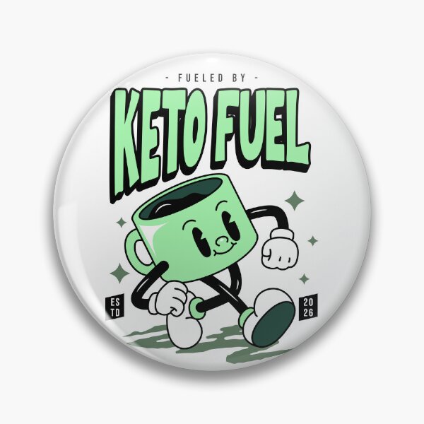 Item preview, Keto Fuel Retro Cartoon Coffee Character designed and sold by GogaVibeRe.