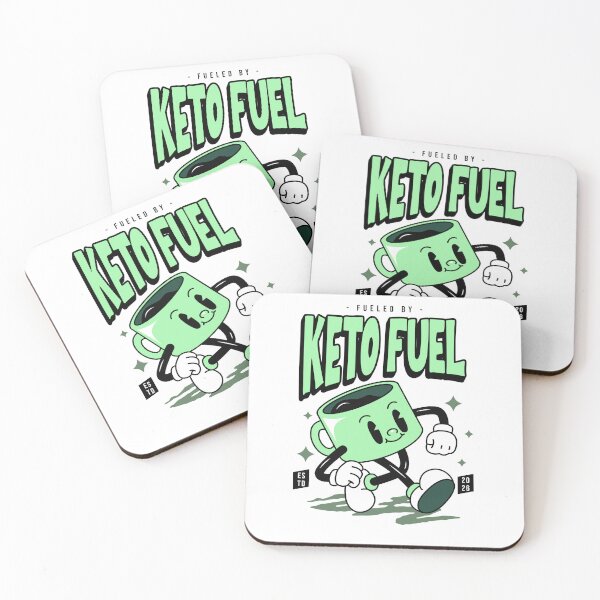 Item preview, Keto Fuel Retro Cartoon Coffee Character designed and sold by GogaVibeRe.