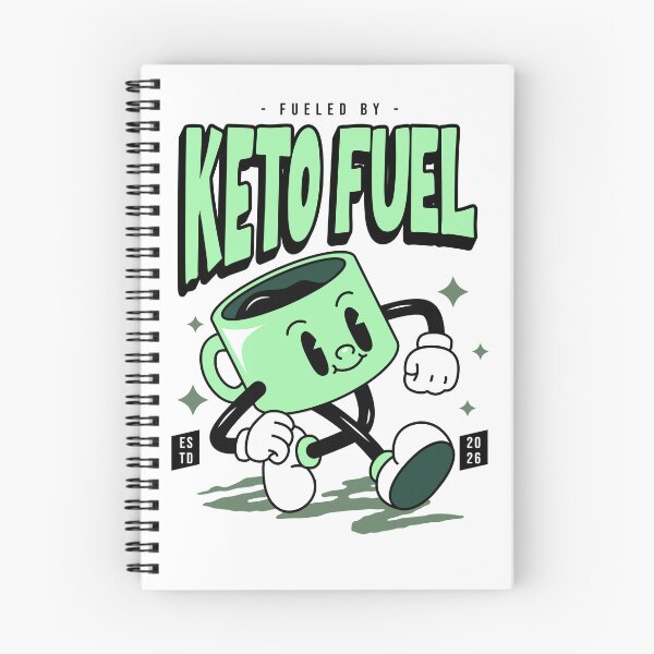 Item preview, Keto Fuel Retro Cartoon Coffee Character designed and sold by GogaVibeRe.