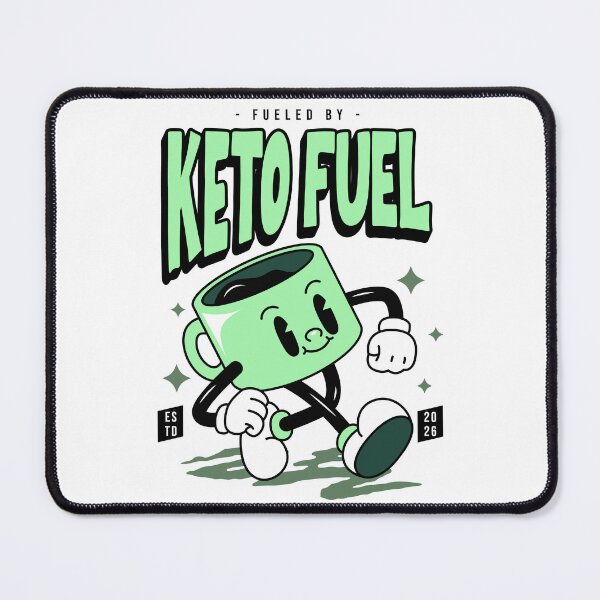 Item preview, Keto Fuel Retro Cartoon Coffee Character designed and sold by GogaVibeRe.