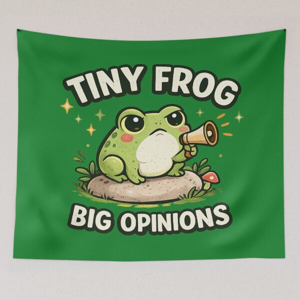 Item preview, Tiny Frog Big Opinions – Funny Frog Meme Cute Introvert Shirt designed and sold by dreameroriginal.