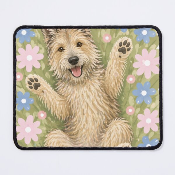 Item preview, Picardy Sheepdog Flower Meadow Cute Dog Illustration | Happy Berger Picard Art designed and sold by GoodyPaws.