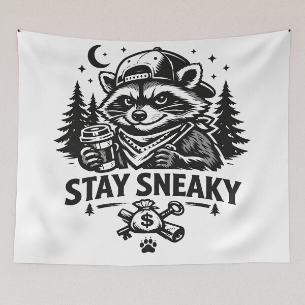 Item preview, Stay Sneaky Raccoon Bandit Coffee Lover designed and sold by Owcomm.