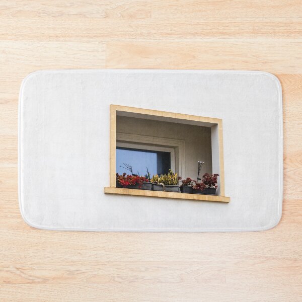 Item preview, Minimal Window Box With Potted Plants On White Facade And Stone Frame designed and sold by Nmallia.
