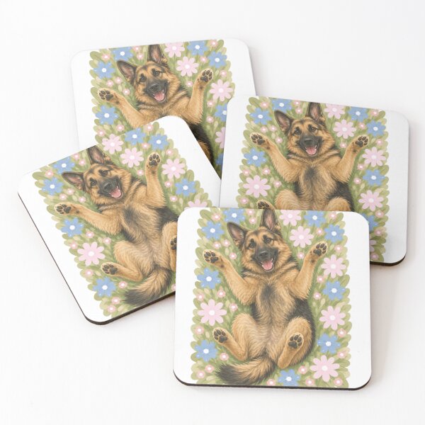Item preview, German Shepherd Dog Illustration | Cute and Playful German Shepherd Art designed and sold by GoodyPaws.