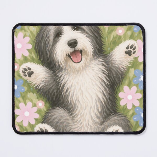 Item preview, Bearded Collie Dog Illustration | Cute and Playful Bearded Collie Art designed and sold by GoodyPaws.