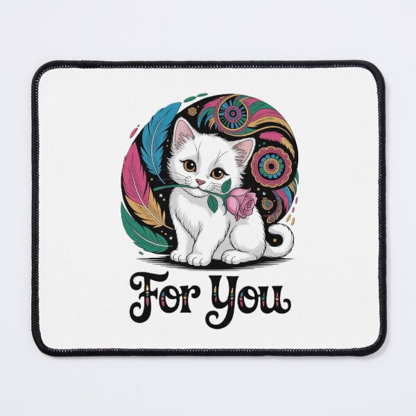 Item preview, Kitten with a rose designed and sold by GRAFIKAM.